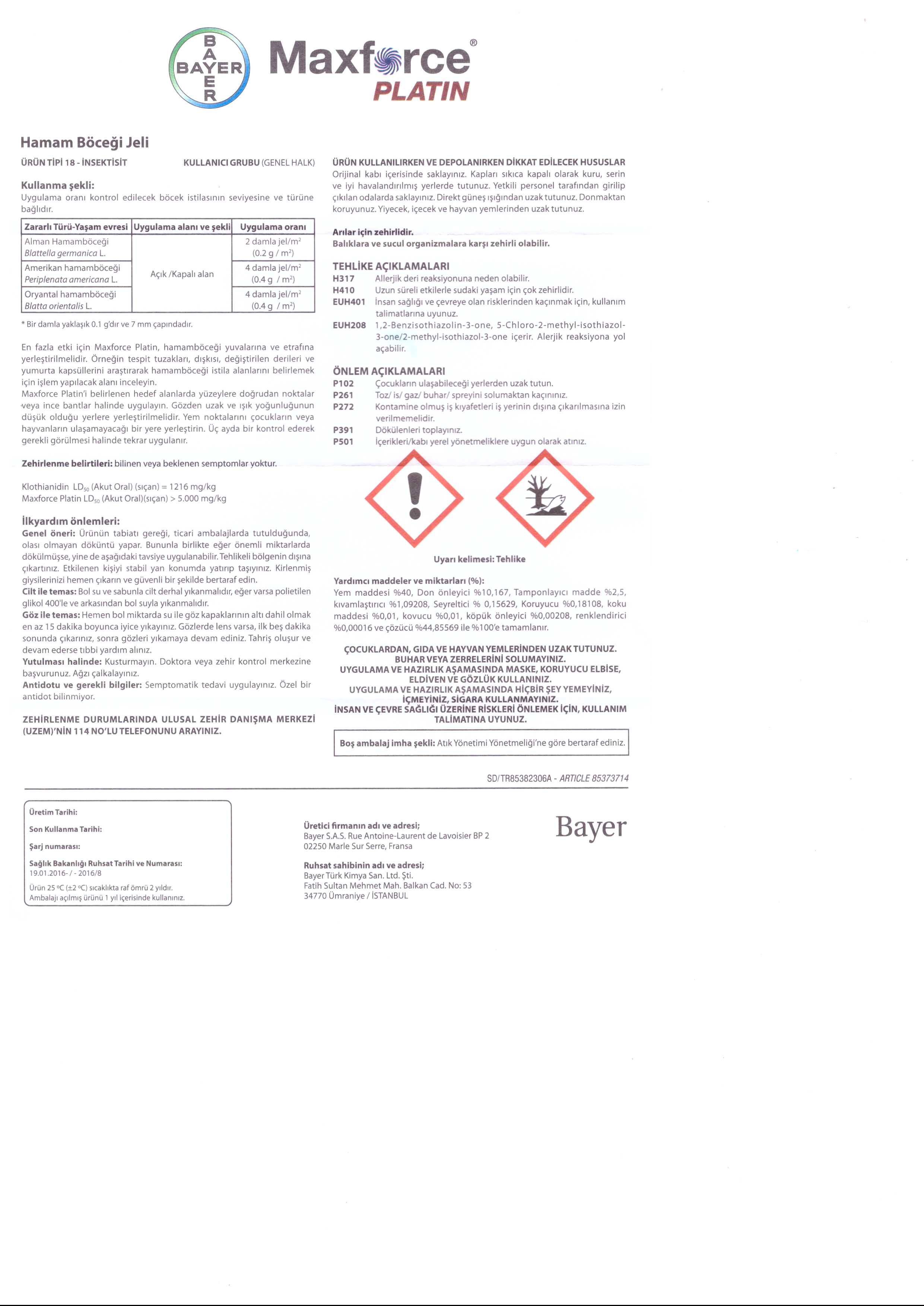 Bayer Maxforce Platin 20gr