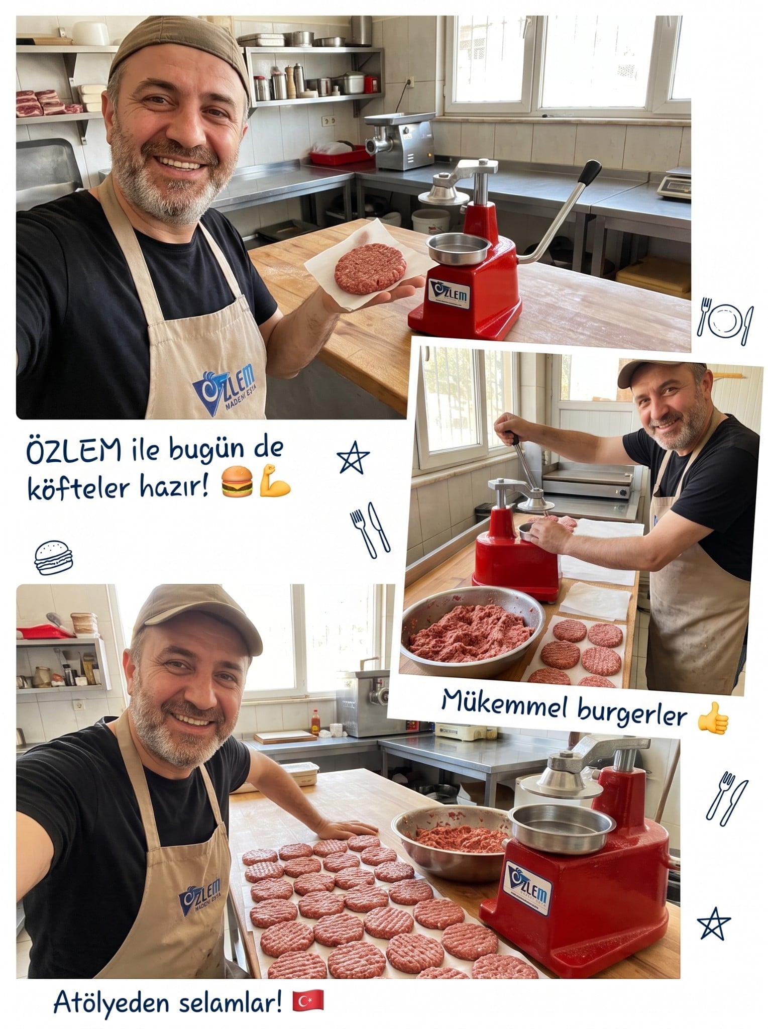 Özlem Kollu Hamburger Kalıbı
