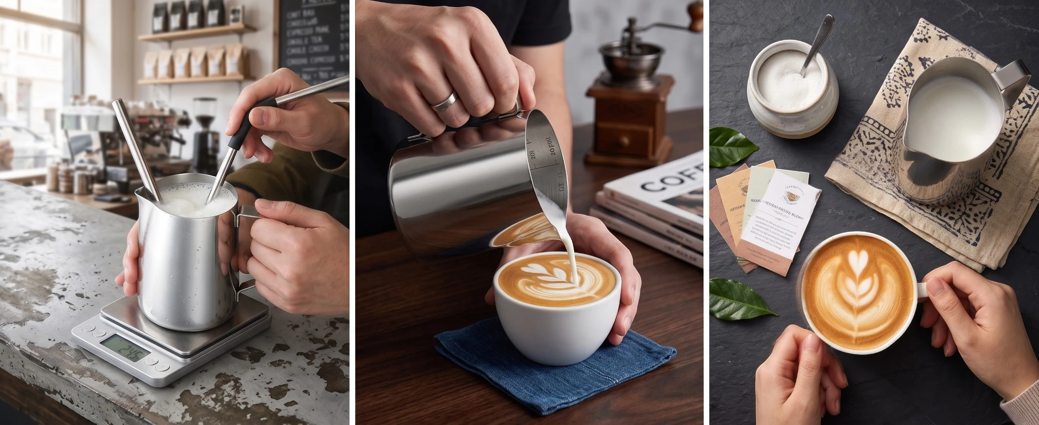 barista çelik süt potu 900 ml