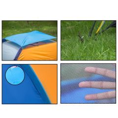 BUFFER® Kolay Kurulumlu Su Geçirmez Sineklikli Pratik Kamp Çadırı 6 Kişilik (200x250x150)