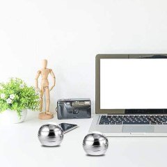 BUFFER® En Büyük Boy Gri Kinetik Stres Topu Stres Çarkı Metal Sessiz Yeni  Masa El Oyuncağı