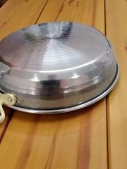 2'li Sahan Menemen Tava Seti, Sarı Kulplu 18 cm ve 20 cm Dövme İşçilikli Çelik