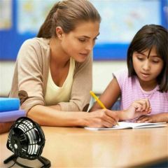 BUFFER® Büyük Boy Masaüstü Usb Girişli Fan Taşınabilir Metal Mini Vantilatör Serinletici - 20 cm