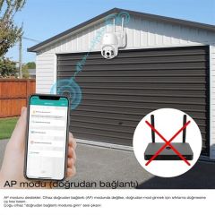 BUFFER® 2.0 MP HD Lens İç Dış Mekan Suya Danıklı IP Wifi Network Güvenlik Kamerası Wifi Kamera