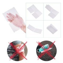 BUFFER® 4lü Şeffaf Katlanabilir Taşınabilir Silinebilir Uzun Ömürlü Yüz Maske Tutucu Koruyucu Kılıf