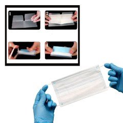 BUFFER® 4lü Şeffaf Katlanabilir Taşınabilir Silinebilir Uzun Ömürlü Yüz Maske Tutucu Koruyucu Kılıf