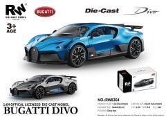 RW8364 1:64 BUGATTİ DİVO ÇEK BIRAK ARABA LİSANSLI METAL MODEL ARABA
