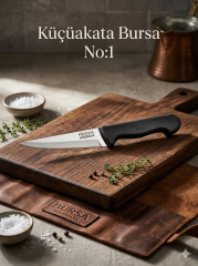 Küçükata Bursa No:1 Kemiksiz Bıçak Kemik Sıyırma Bıçağı (Çelik Boy 13,5 cm)