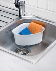 BUFFER® Pratik Mutfak Lavabo Üçgen Köşe Süzgeci Meyve Sebze Yıkama Sepeti