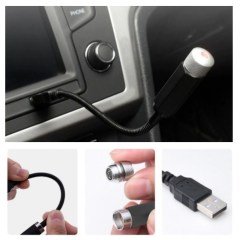 BUFFER® Mavi Ayak Altı Tavan Led Araç içi Aydınlatma Oto Araba İç Disko Ayarlanabilir USB Lamba Işık