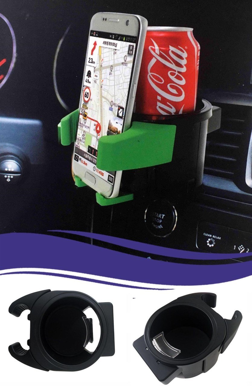 BUFFER® Araç Içi Bardak Tutucu Telefon Tutucu Organizer 2li Tutacak