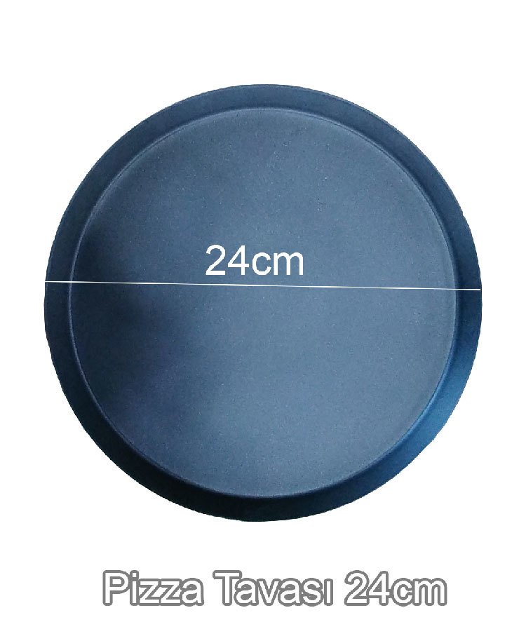 Alüminyum Pizza Tavası Tepsisi 24cm Teflon