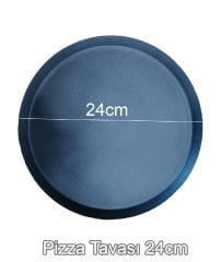Alüminyum Pizza Tavası Tepsisi 24cm Teflon