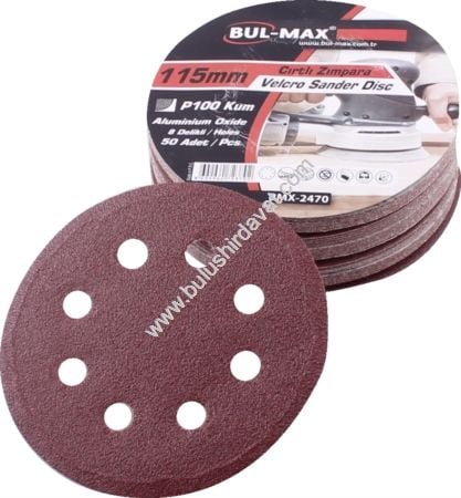 115 Mm Delıklı Zımpara 36 Kum Bmx-2466 (100 Adet Gönderilir)