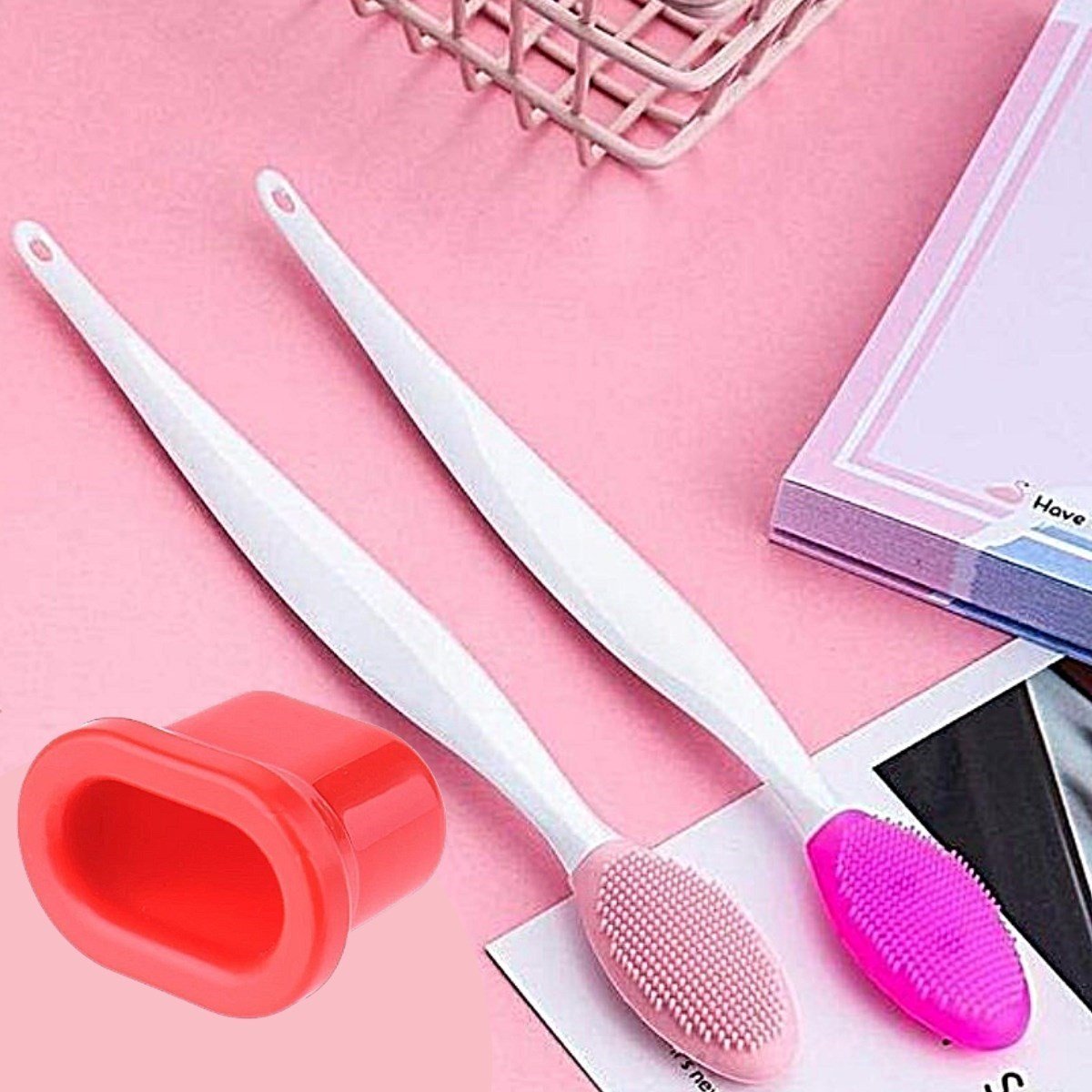 BUFFER® Dudak Fırçası Peeling Etkili Siyah Nokta Temizleyici Ve Fullips Doğal Dudak Dolgunlaştırıcı Seti