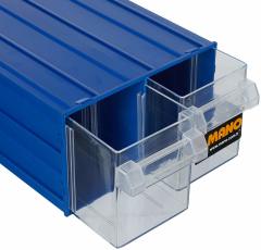 Mano Plastik Çekmeceli Mavi Kutu MK-56   212 mm x 302 mm x 126 mm (12'li Paket Halinde Satılır)