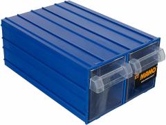 Mano Plastik Çekmeceli Mavi Kutu MK-56   212 mm x 302 mm x 126 mm (12'li Paket Halinde Satılır)