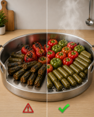 Abant Paslanmaz Çelik Dolma Altlığı Delikli Çelik Pizza Lahmacun Tepsisi 3 Adet - 3 Boy