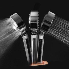 BUFFER® Çift Taraflı Su Akıtan Şampuan Hazneli Duş Başlığı ve Duş Başlığı Askı Tutucu Silikon Vakum Seti