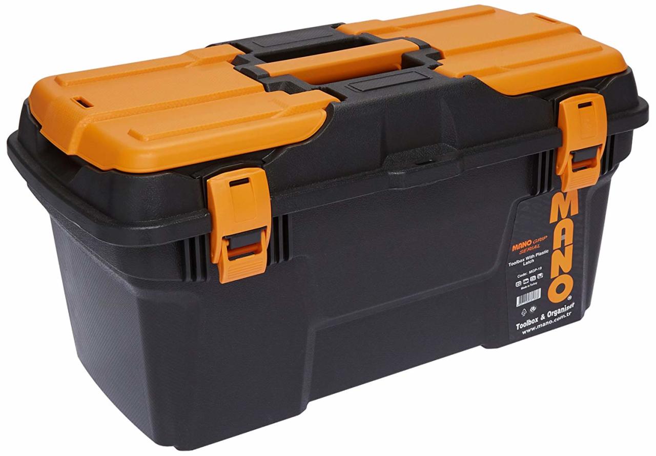 Mano Grip Plastik Kilitli Takım Çantası MGP-19  494mm x 263mm x 250mm