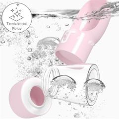 BUFFER® Taşınabilir Mama Hazneli Evcil Hayvan Suluğu Seyahat Kabı Kilitlenebilen Su Sızdırmaz 380ML