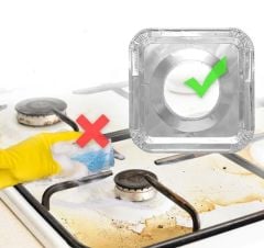 Kare Ocak Üstü Yağ Koruyucu Alüminyum Levha 23*23 cm 10 Adet