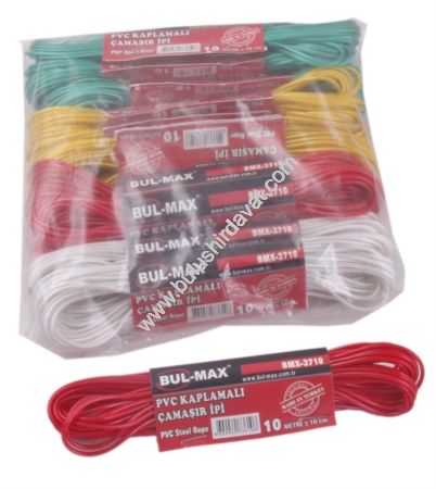 Bulmax 10mt Pvc Kaplama Camasır Ipı(12lı) Bmx-3710 (2 Adet Gönderilir)