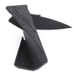 BUFFER® Kredi Kartı Şeklinde Fonksiyonel Katlanabilir Siyah Cep Chakısı