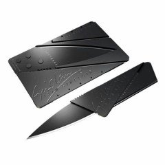 BUFFER® Kredi Kartı Şeklinde Fonksiyonel Katlanabilir Siyah Cep Chakısı