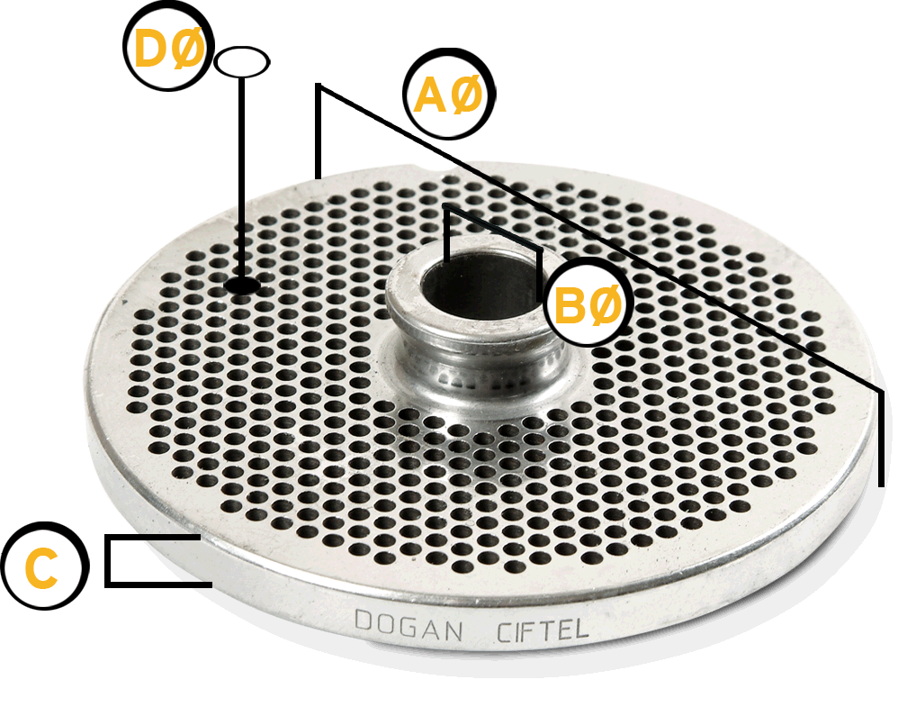 Doğan Çiftel Kıyma Makinesi Aynası Süzgeç No:22 3mm