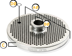 Doğan Çiftel Kıyma Makinesi Aynası Süzgeç No:22 3mm