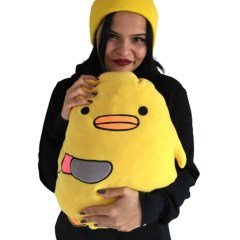 BUFFER® Sevimli Yumuşak Elyaf Sarı Belalı  Peluş Civciv Oyuncak Bebek Çocuk  Yastık
