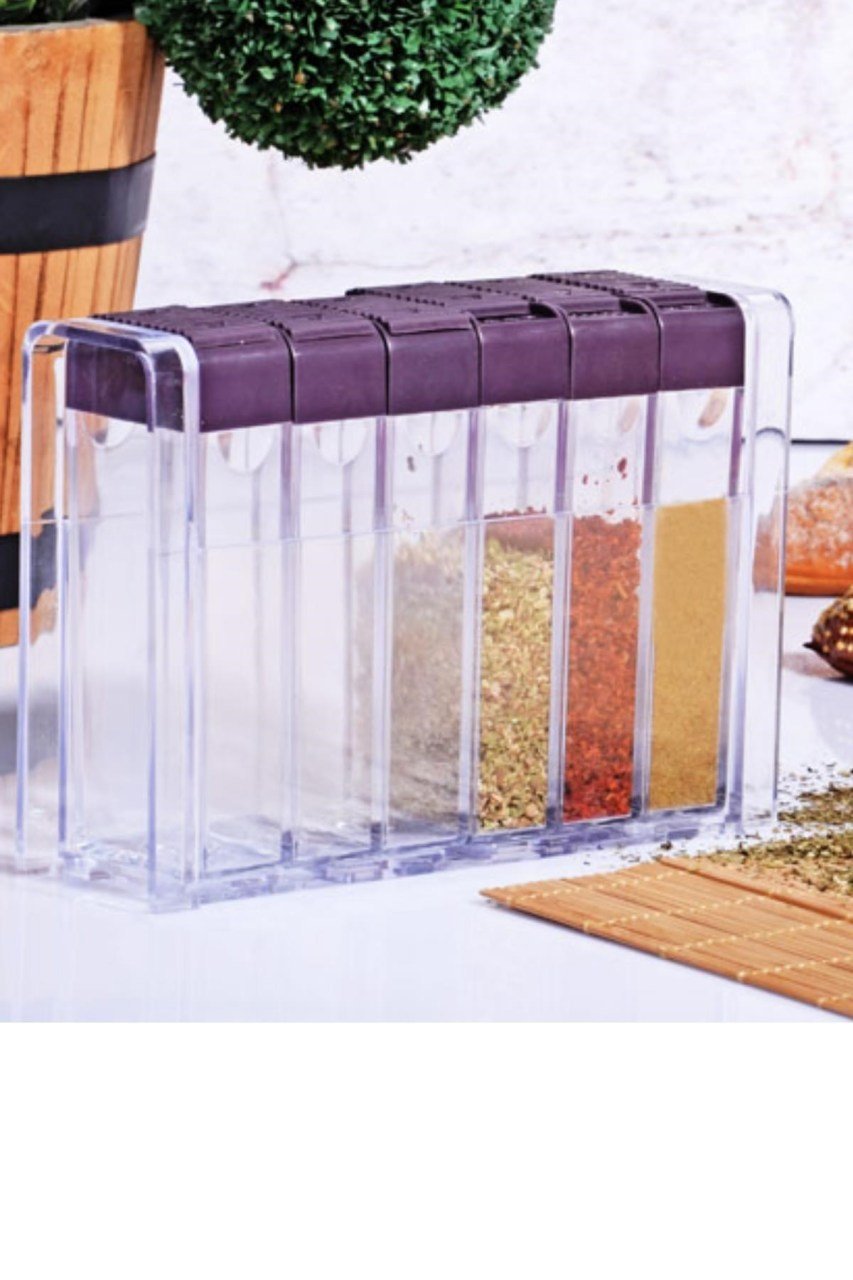 BUFFER® Şeffaf Baharatlık Standı 6lı