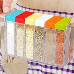 BUFFER® Şeffaf Baharatlık Standı 6lı
