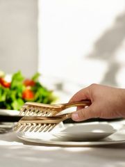 3'lü Servis Maşa Seti Gold Salata Maşası Takımı