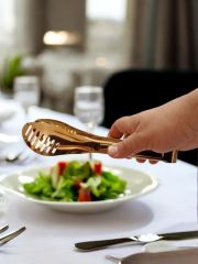 3'lü Servis Maşa Seti Gold Salata Maşası Takımı