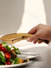 3'lü Servis Maşa Seti Gold Salata Maşası Takımı