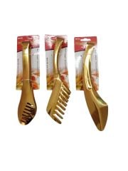 3'lü Servis Maşa Seti Gold Salata Maşası Takımı