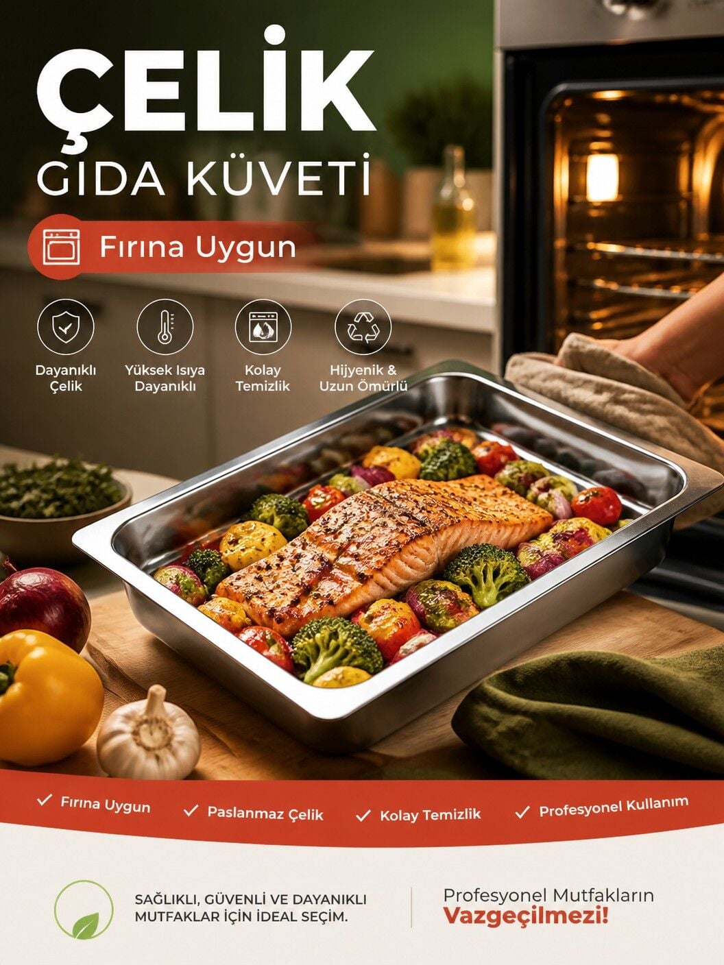 Paslanmaz Çelik Açık Büfe Şarküteri Meze Sunum Tepsisi, Mutfak Küveti