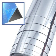 BUFFER® Kendinden Yapışkanlı Ayna Ev Dekorasyon Sticker Çıkartmalı Parlak Dolap Kapı Folyo 60x100 cm