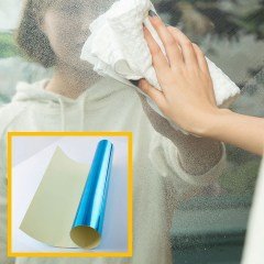 BUFFER® Kendinden Yapışkanlı Ayna Ev Dekorasyon Sticker Çıkartmalı Parlak Dolap Kapı Folyo 60x100 cm