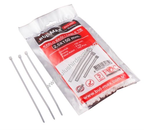 Bulmax 2,5*150 Beyaz Cırt Kelepce Bmx-4931 (5 Adet Gönderilir)