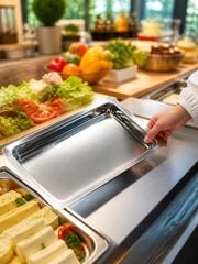 Paslanmaz Çelik Açık Büfe Şarküteri Meze Sunum Tepsisi, Mutfak Küveti 4 Numara