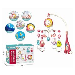 BIB648A54 -Vardem Işıklı Müzikli Kumandalı Kırmızı Bebek Dönencesi