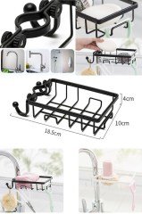 BUFFER® Paslanmaz Çelik Mutfak Banyo Musluğuna Sabitlenebilir Sabunluk