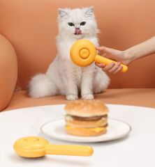 Hamburger Şekilli Otomatik Temizlenen Evcil Hayvan Fırçası