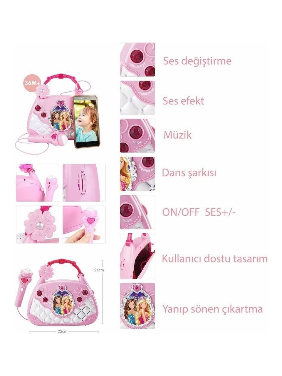 MP3 VE MİKROFONLU PARTİ MÜZİK EL ÇANTASI