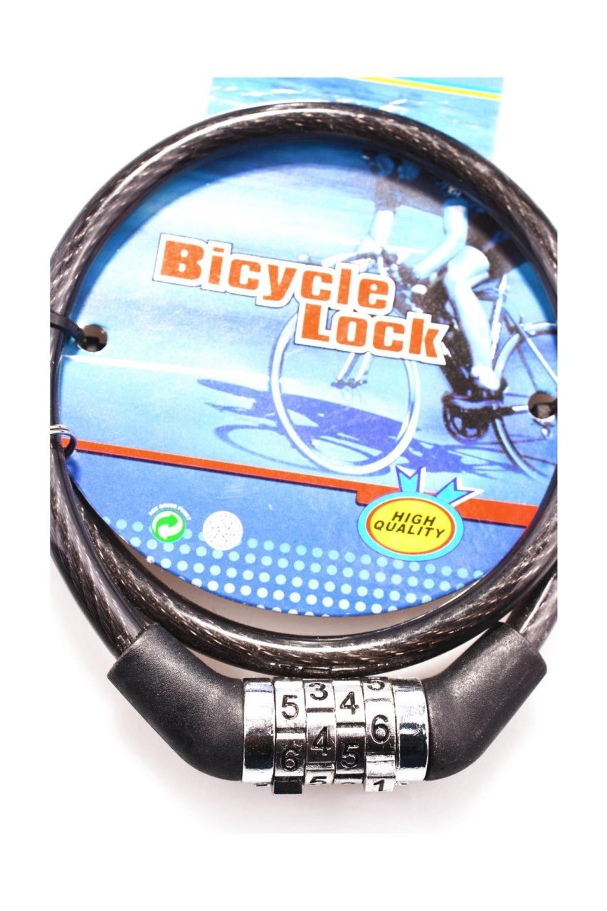 BUFFER® Çalınma Engelleyici 4 Haneli Şifreli 60 Cm Halat Bisiklet Kilidi