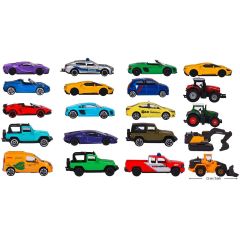 8501004000 Majorette Street Cars 1:64 Metal 5'li Araba Seti , 3 asorti