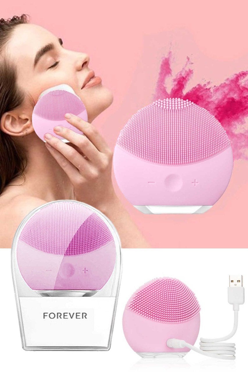 BUFFER® Forever USB li Titreşimli Masaj Etkili Silikon El Yüz Vücut Temizleme ve Bakım Cihazı